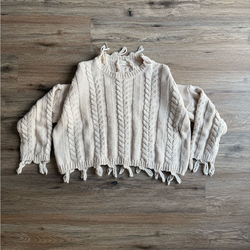Altar’d state hewn cable knit sweater M